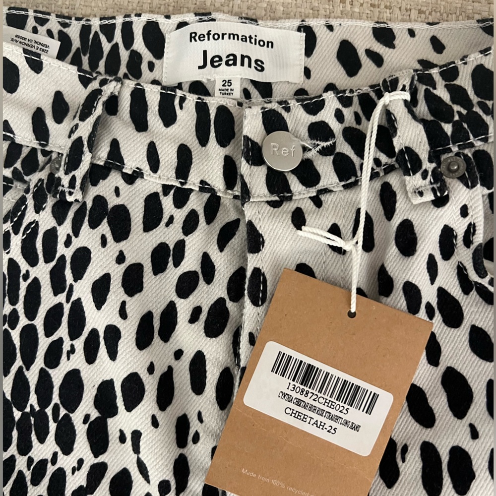 Reformation printed Cynthia jeans